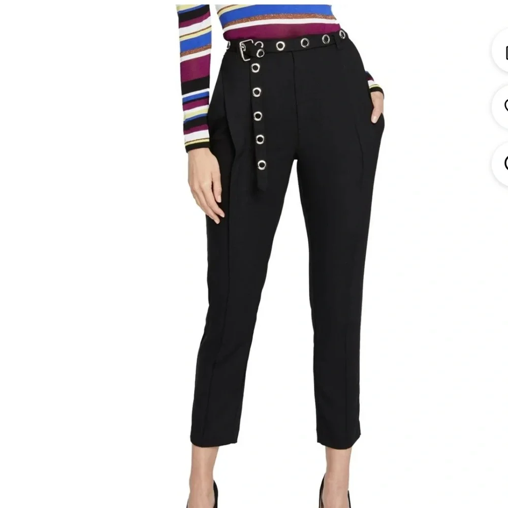 Rachel Rachel Roy Zane Silver Grommet Ankle Pants‎